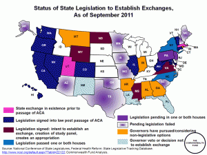 State Exchanges Map