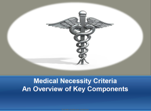 Medical Necessity Criteria | Utilization Review