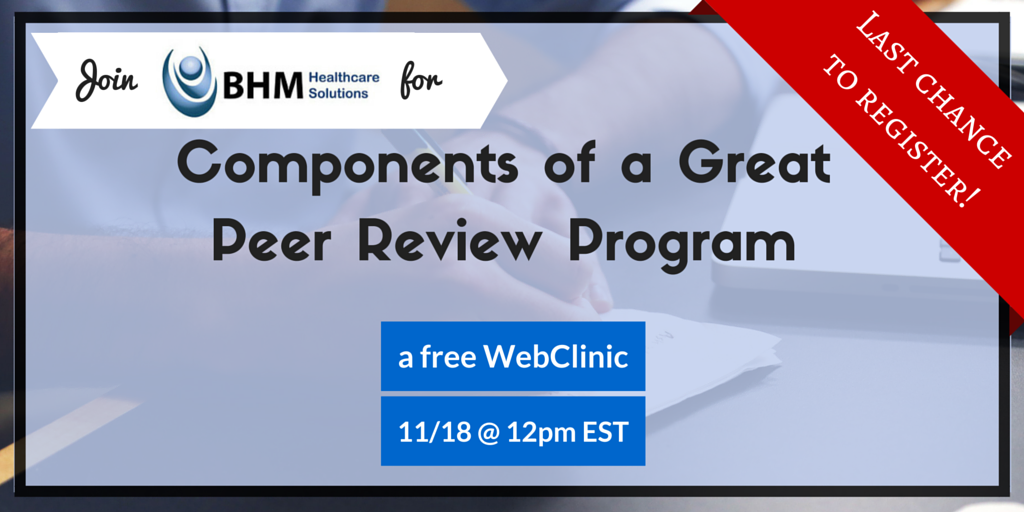 Free Webinar on Peer Review Programs in Healthcare
