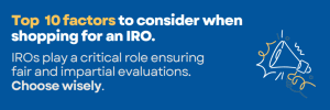 Click to download our top 10 factors you should know when shopping for an IRO