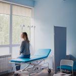 Woman waiting for doctor in hospital
