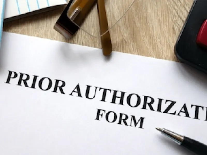 A form that has written on it; "Prior Authorization Form"